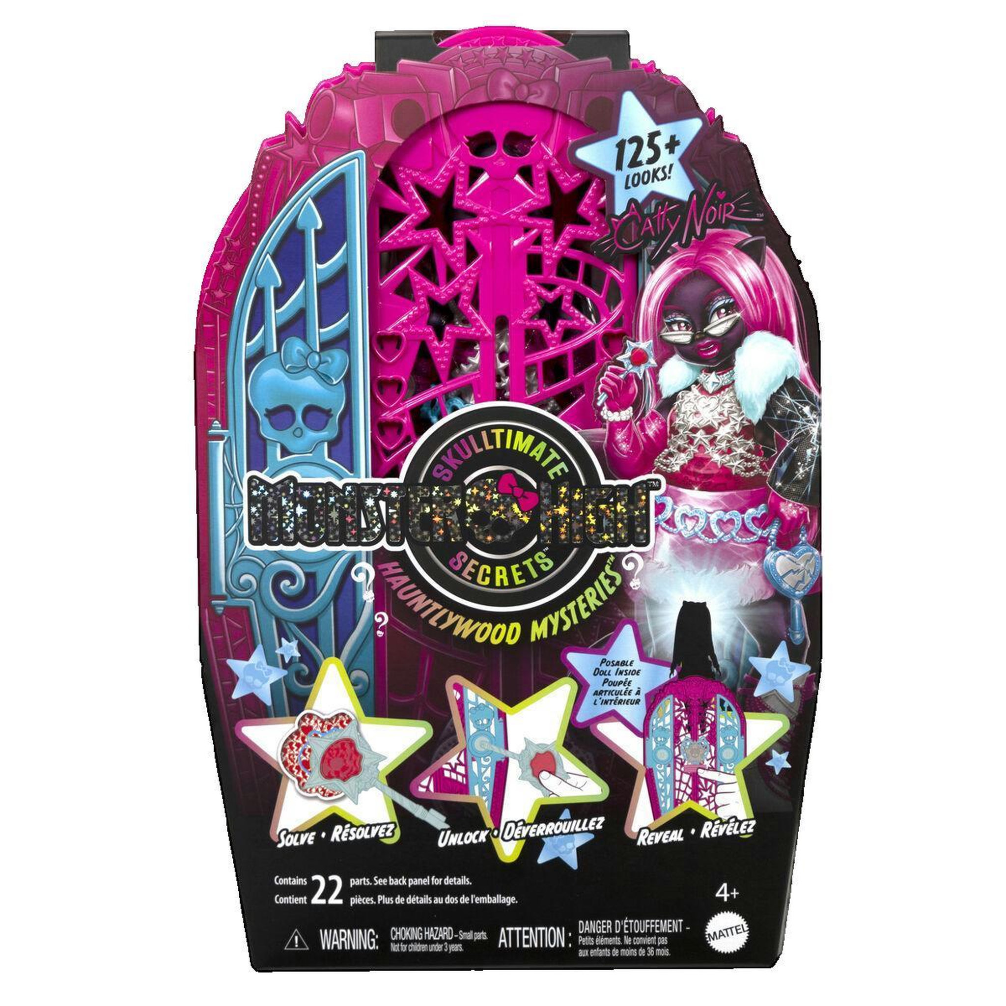 MATTEL Poupée Monster High Mattel Catty Noir articulée avec placard et accessoires