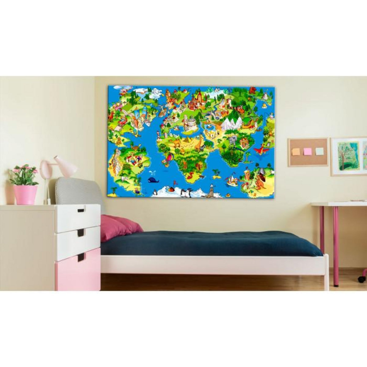 Paris Prix Tableau Imprimé  Children's Map Wide