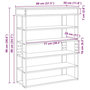 Voir la diapositive 6 : VIDAXL Etagere a chaussures gris beton 80x30x98 cm bois d'ingenierie