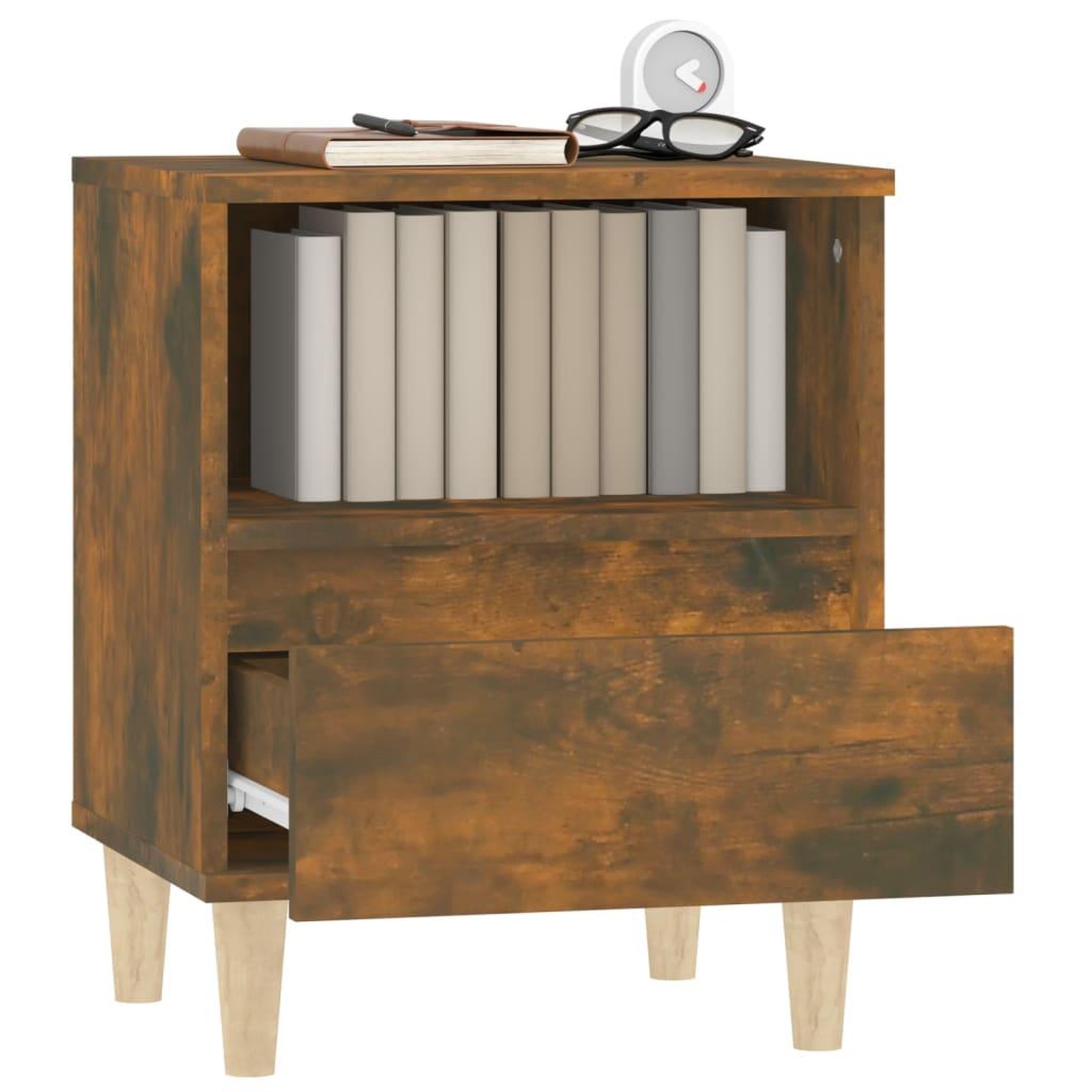 Voir la diapositive 5 : VIDAXL Tables de chevet 2 pcs Chene fume 40x35x50 cm