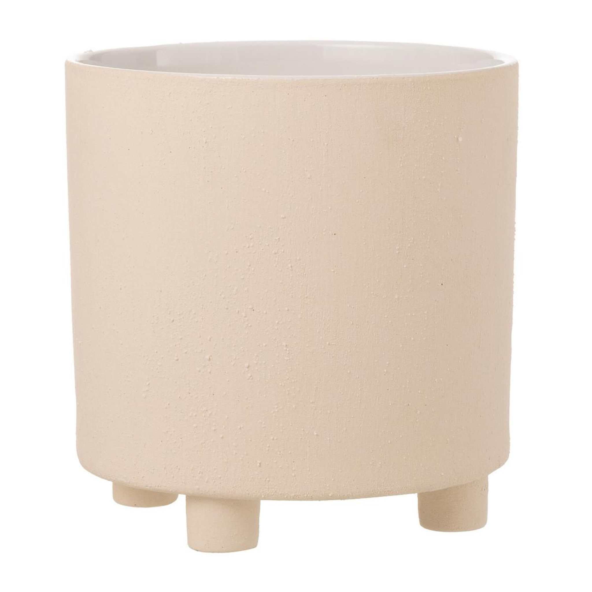 J-LINE Cache-pot déco en céramique  sable  27cm beige