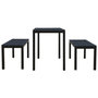 Voir la diapositive 3 : VIDAXL Ensemble a manger de jardin 3 pcs acier et WPC noir