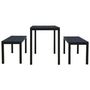 Voir la diapositive 3 : VIDAXL Ensemble a manger de jardin 3 pcs acier et WPC noir
