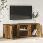Voir la diapositive 3 : VIDAXL Meuble TV Chene fume 100x31,5x35 cm Bois d'ingenierie