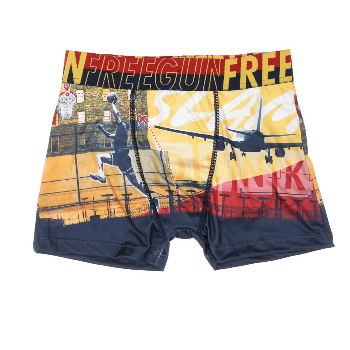 FREEGUN Boxer /Jaune à Imprimés Garçon Freegun BAS