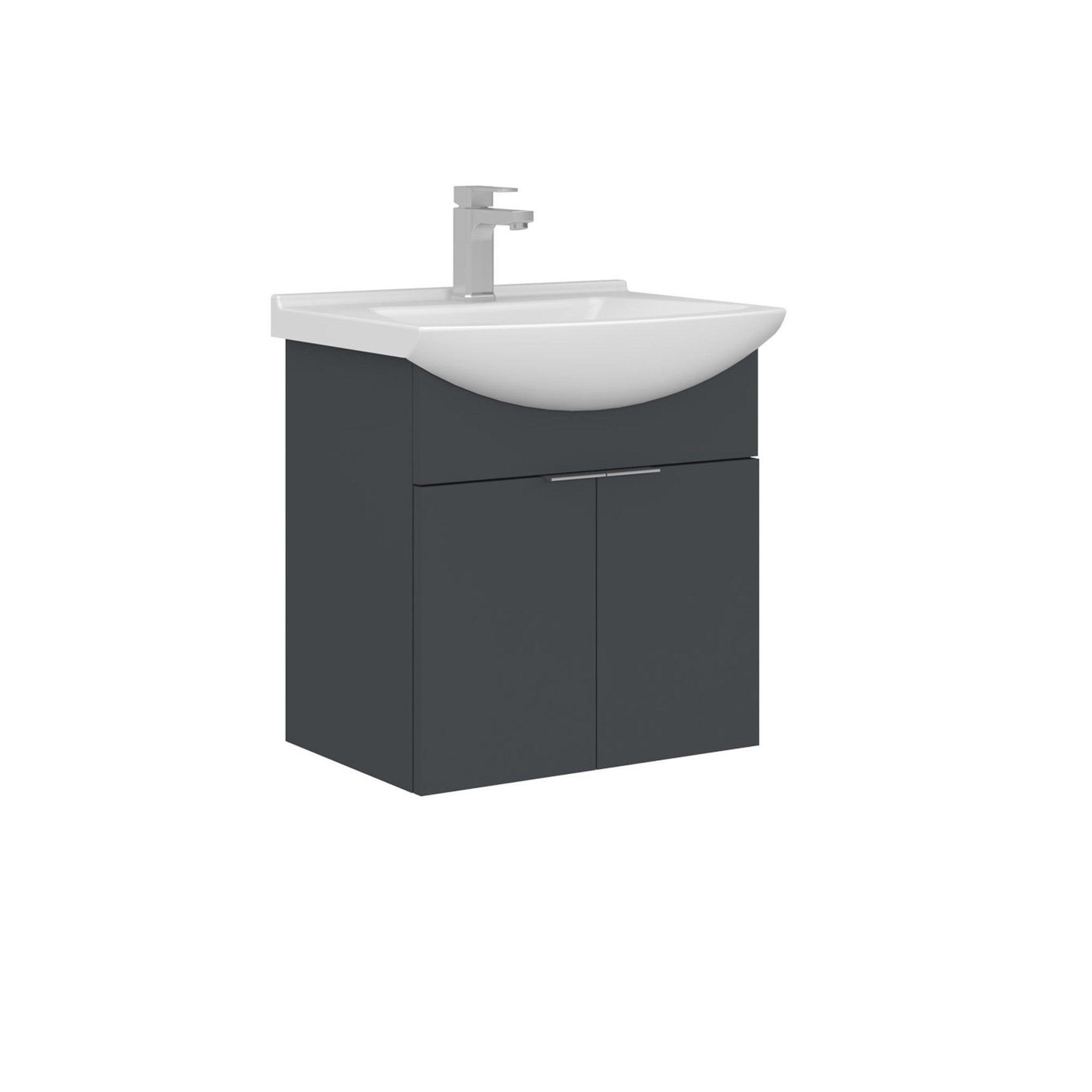 Habitat et Jardin Meuble Vasque  Purus 55  - 55 x 50 x 58 cm - Matte Anthracite