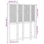Voir la diapositive 6 : VIDAXL Cloison de separation 4 panneaux blanc bois de paulownia massif