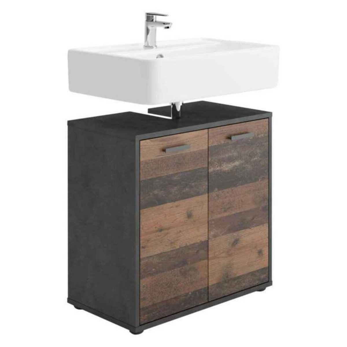 Paris Prix Meuble Sous Lavabo 2 Portes  Terran  60cm Naturel