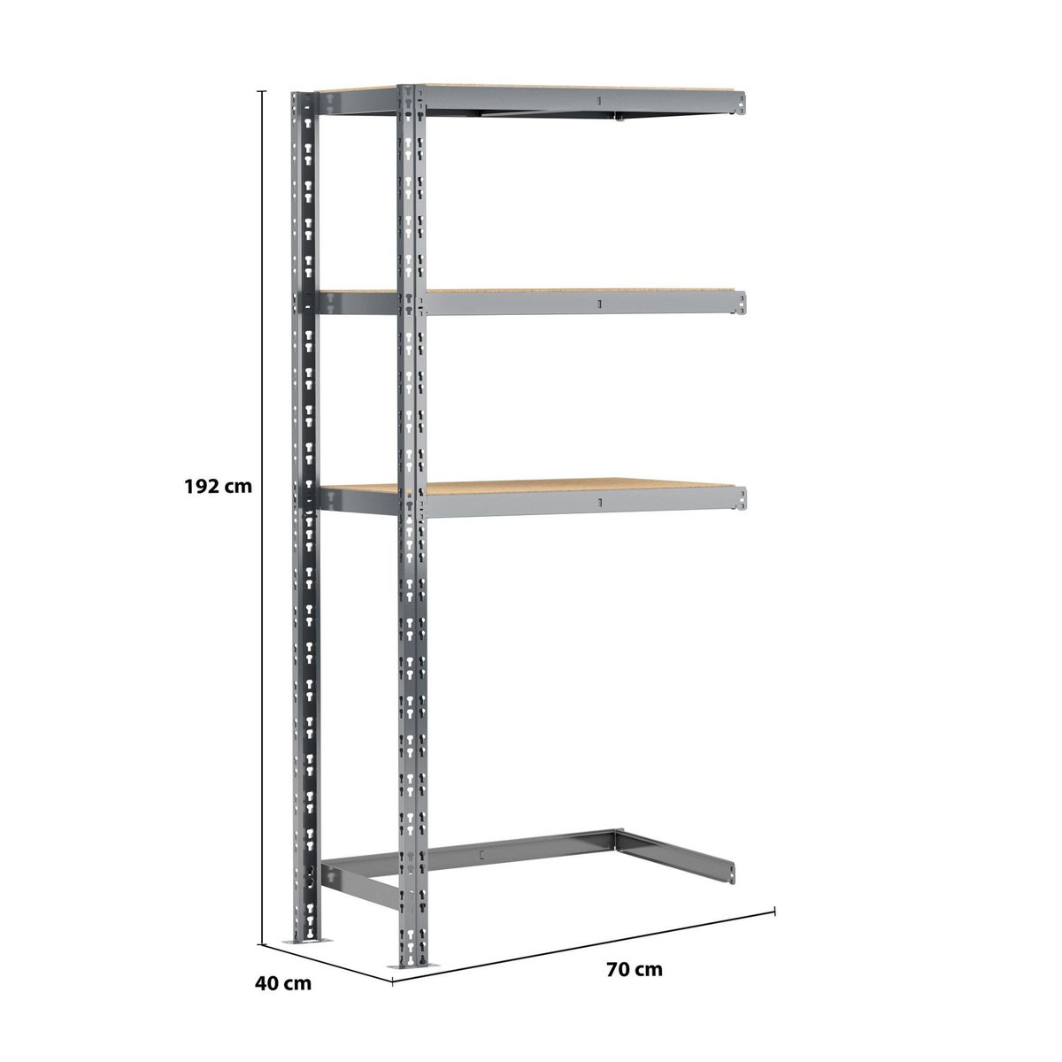 Extension étagère charge lourde MODULÖ STORAGE 3 plateaux - MODULE B