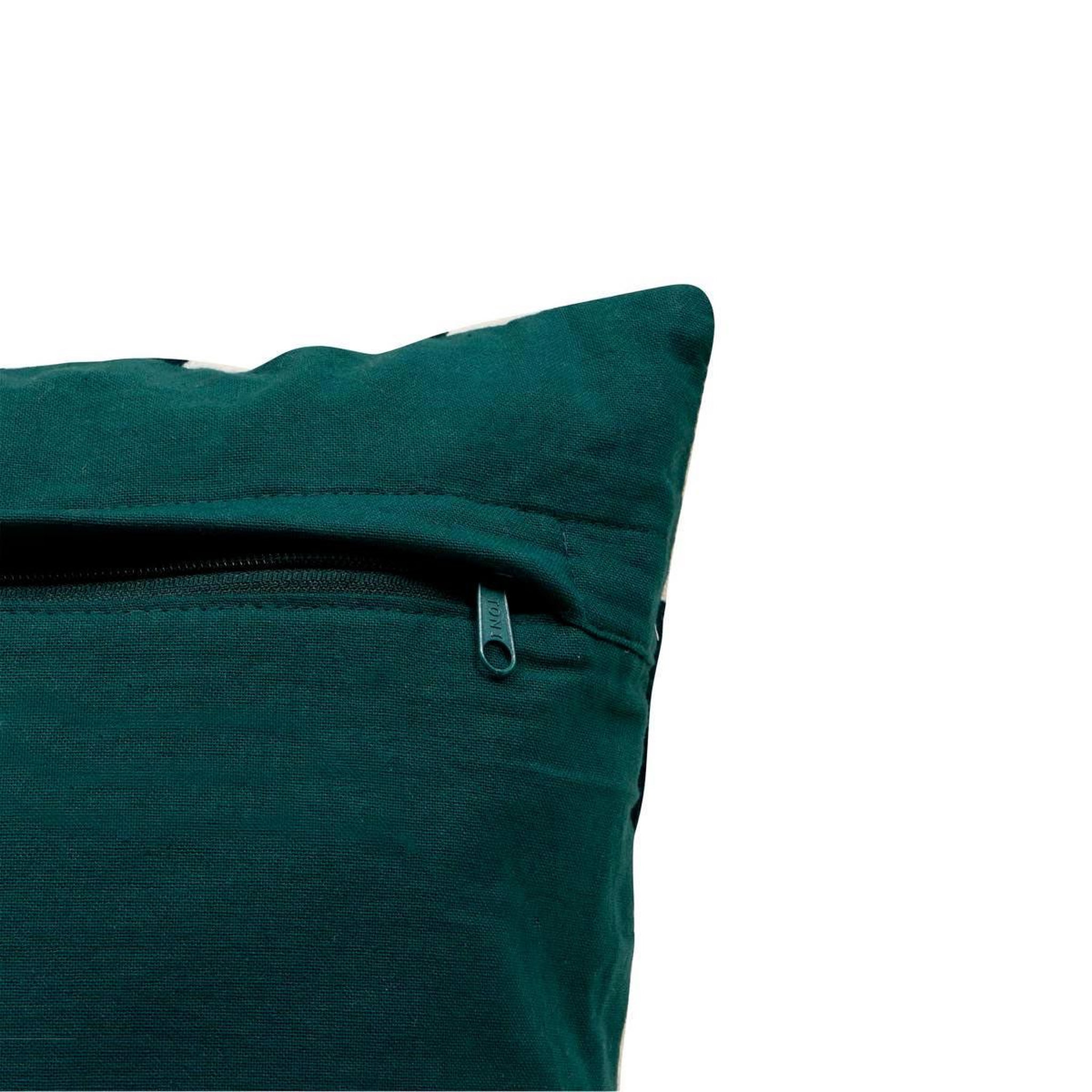 Voir la diapositive 3 : ATMOSPHERA Coussin déco brodé  hary  45x45cm bleu