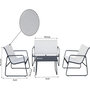Voir la diapositive 3 : Habitat et Jardin Salon de jardin en métal  Fortaleza  - 4 places - Beige