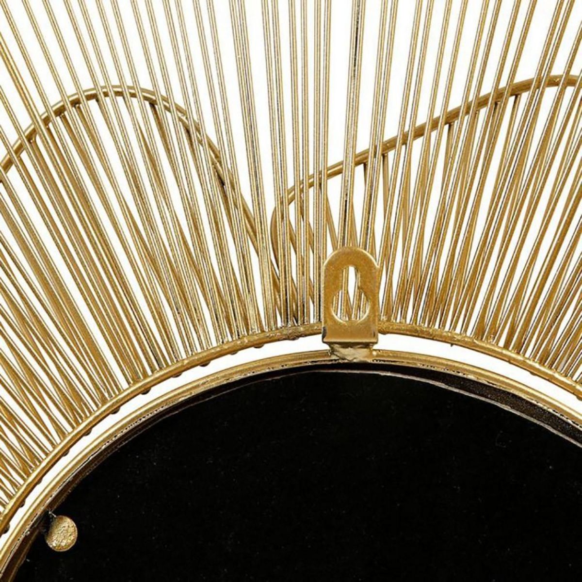 OSTARIA Miroir fleur métal doré D70