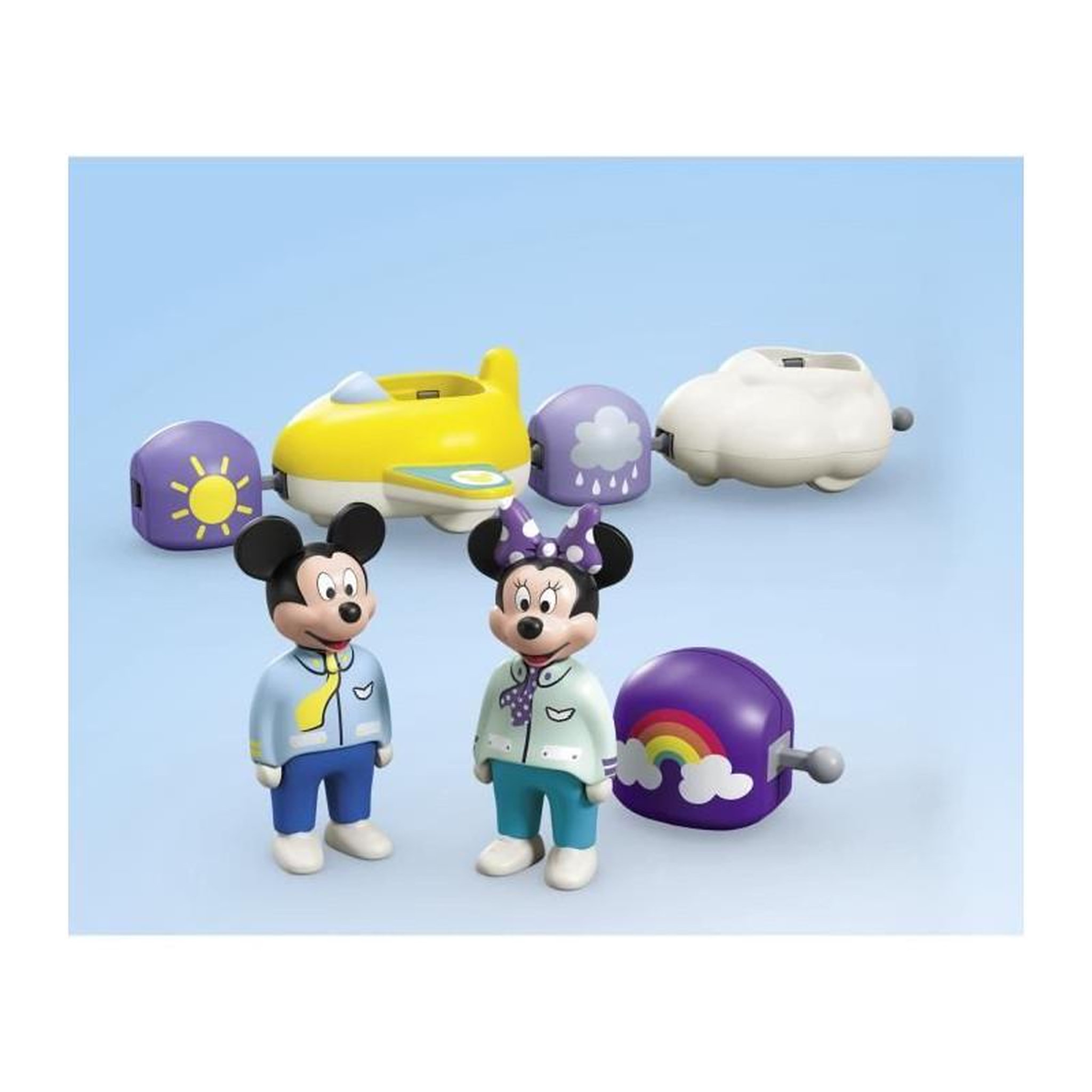Voir la diapositive 4 : PLAYMOBIL PLAYMOBIL 71697 Train des nuages de Mickey et Minnie - Disney - Comprend Minnie, Mickey et un avion-train-nuage - Des 1 an