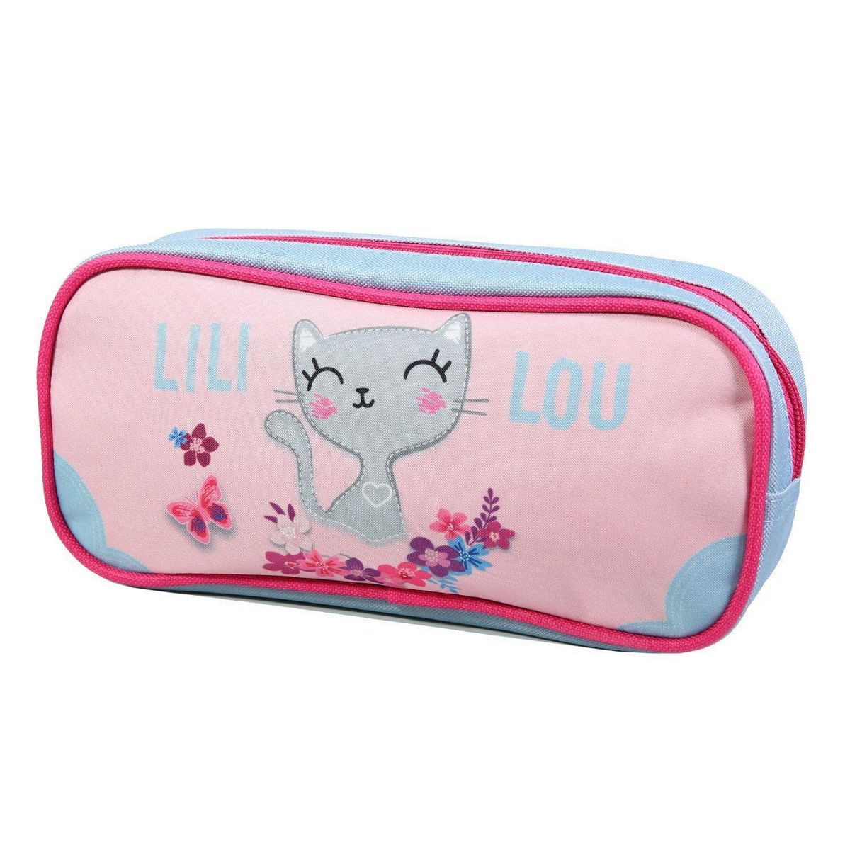 Bagtrotter BAGTROTTER Trousse scolaire rectangulaire Lili Lou Rose