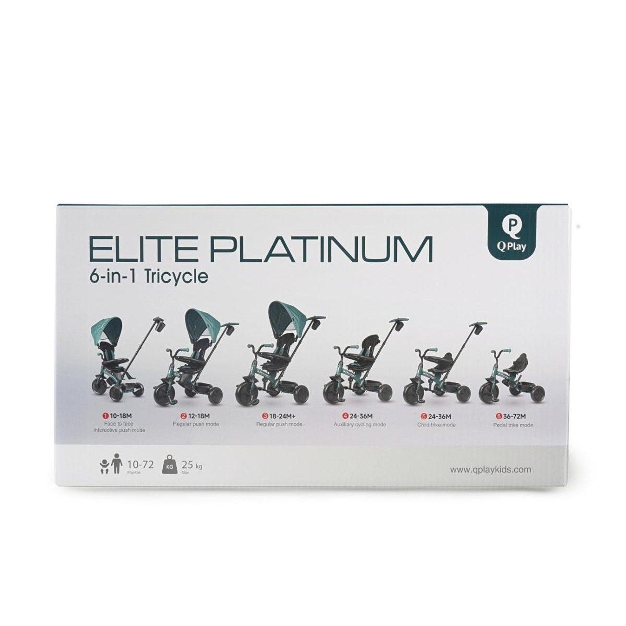 Voir la diapositive 2 : QPLAY Tricycle  elite platinum gris