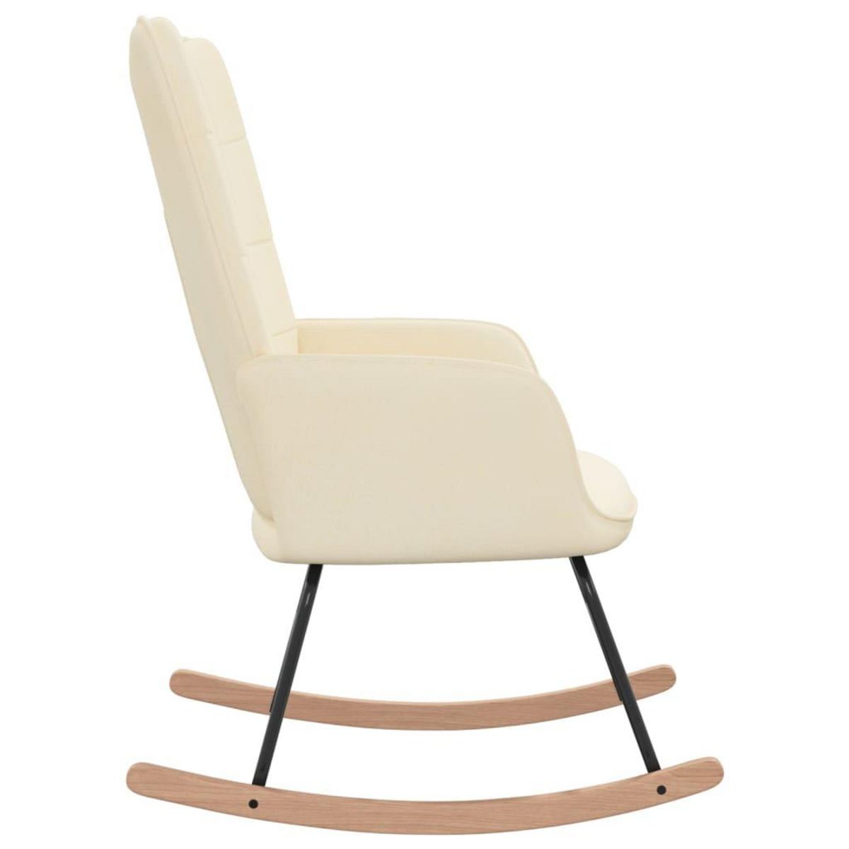 VIDAXL Chaise a bascule Creme Tissu