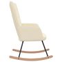 Voir la diapositive 3 : VIDAXL Chaise a bascule Creme Tissu