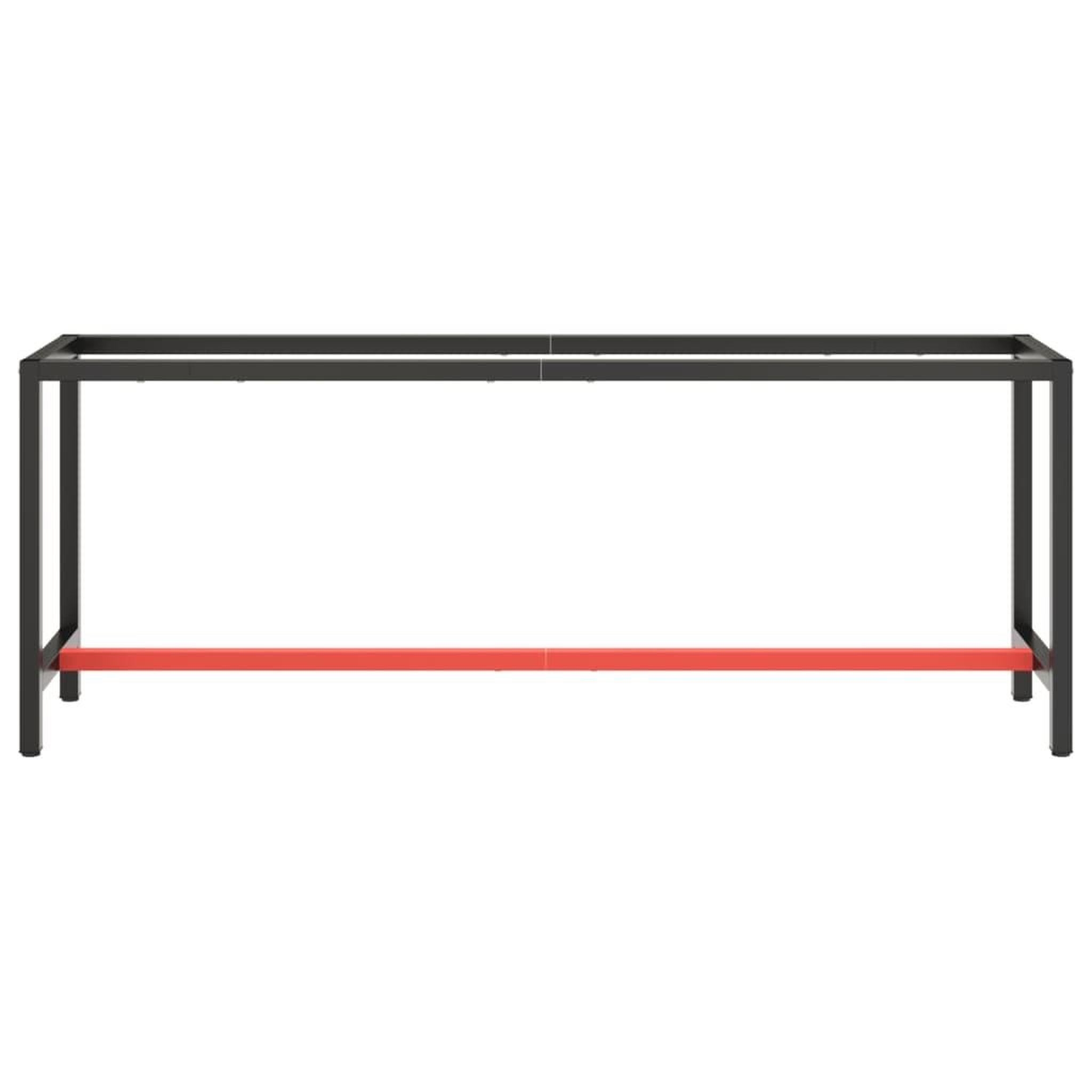 Voir la diapositive 3 : VIDAXL Cadre banc de travail Noir mat et rouge mat 210x50x79 cm Metal