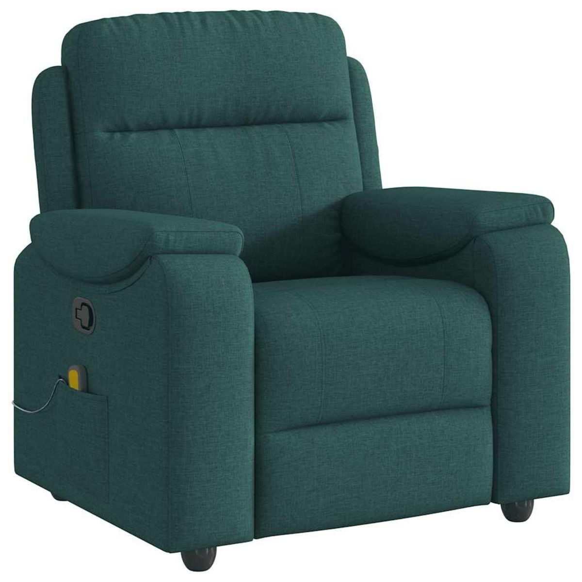 VIDAXL Fauteuil de massage inclinable Vert fonce Tissu