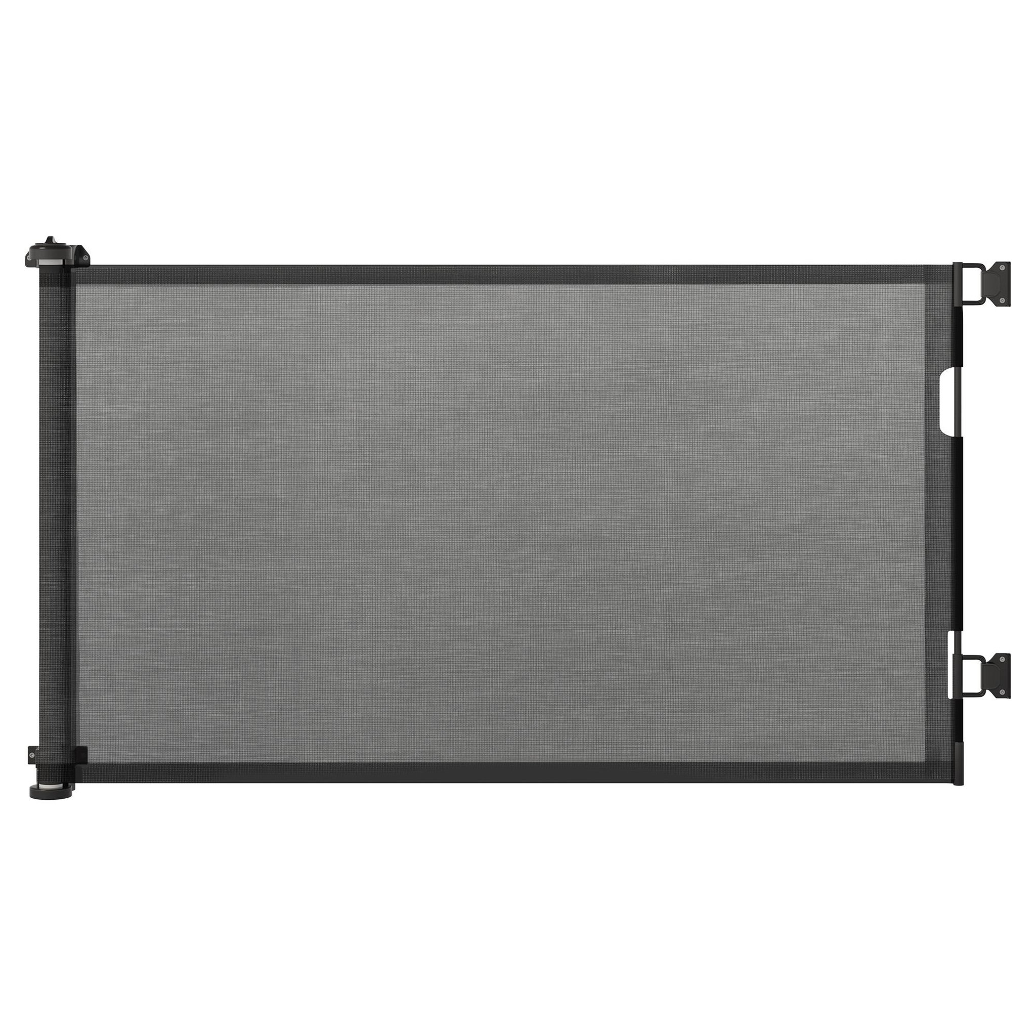 Voir la diapositive 1 : PAWHUT Barrière de sécurité barrière animaux rétractable automatique 1,65L x 0,85H m teslin alu. PVC noir
