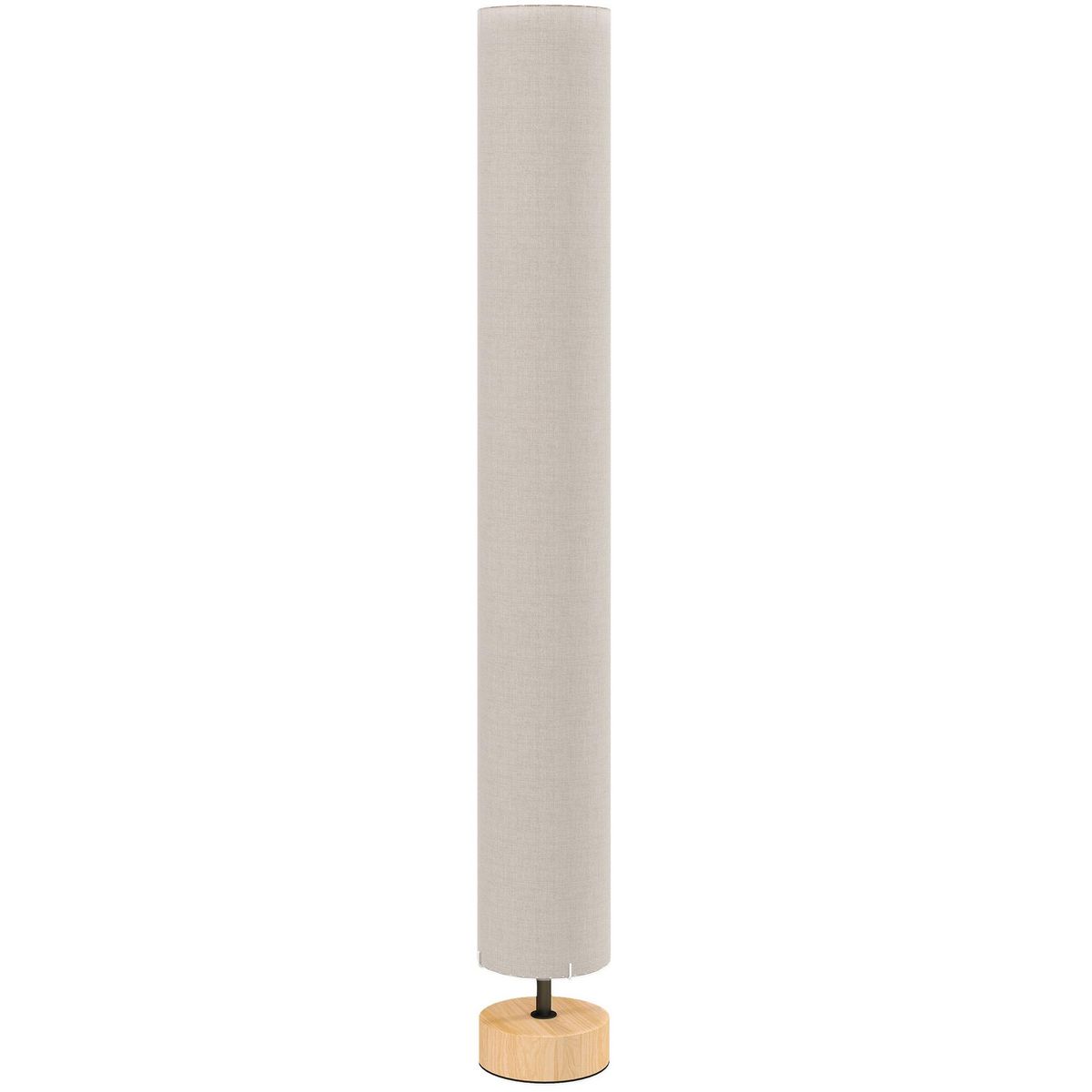 HOMCOM Lampadaire colonne sur pied bois contemporain H.120 cm abat-jour lin beige