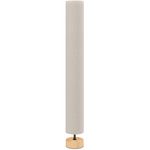HOMCOM Lampadaire colonne sur pied bois contemporain H.120 cm abat-jour lin beige