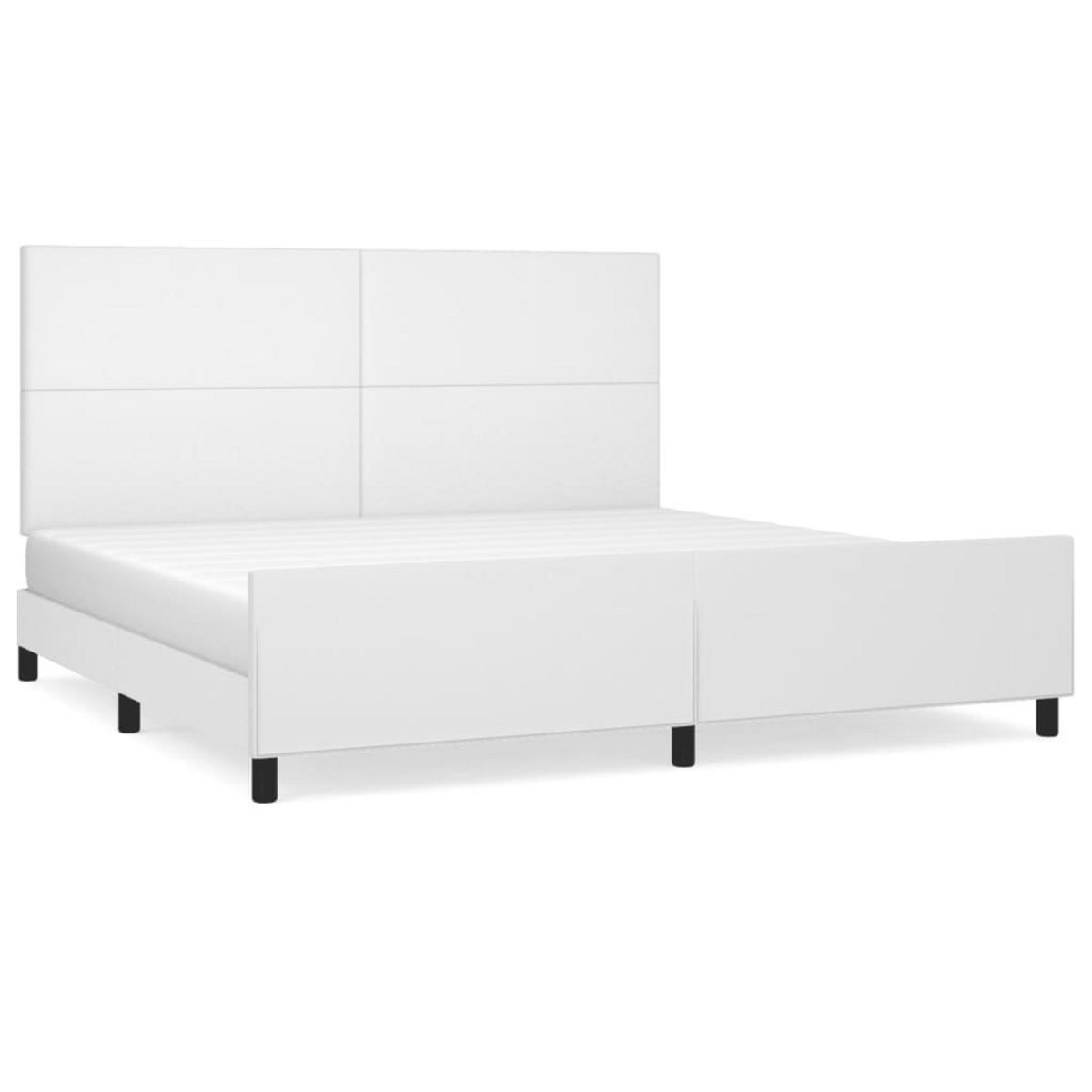 VIDAXL Cadre de lit sans matelas blanc 200x200 cm similicuir