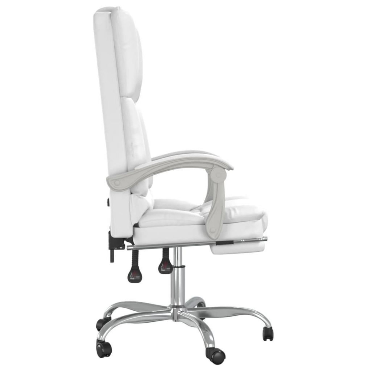 VIDAXL Fauteuil de massage inclinable de bureau Blanc Similicuir