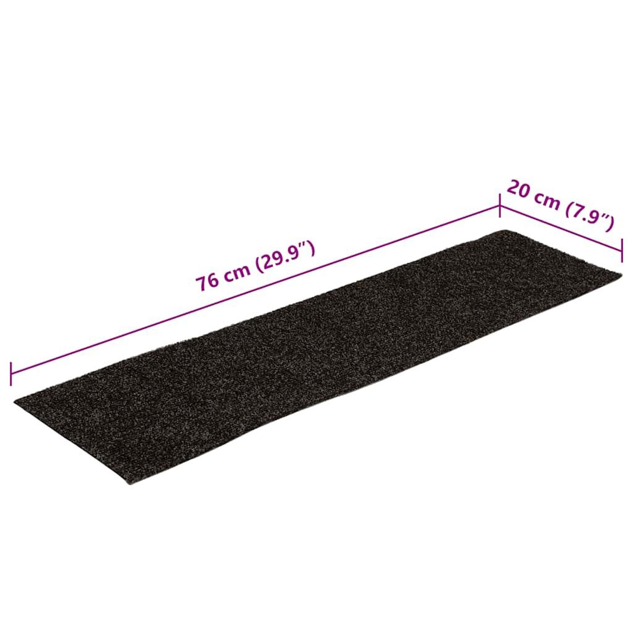 Voir la diapositive 6 : VIDAXL Tapis d'escalier auto-adhesifs 30 pcs marron 76x20 cm