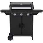 CAMPINGAZ Barbecue gaz COMPACT 3 LX PLUS noir grille et plancha 3 brûleurs sur chariot, 61x35 cm