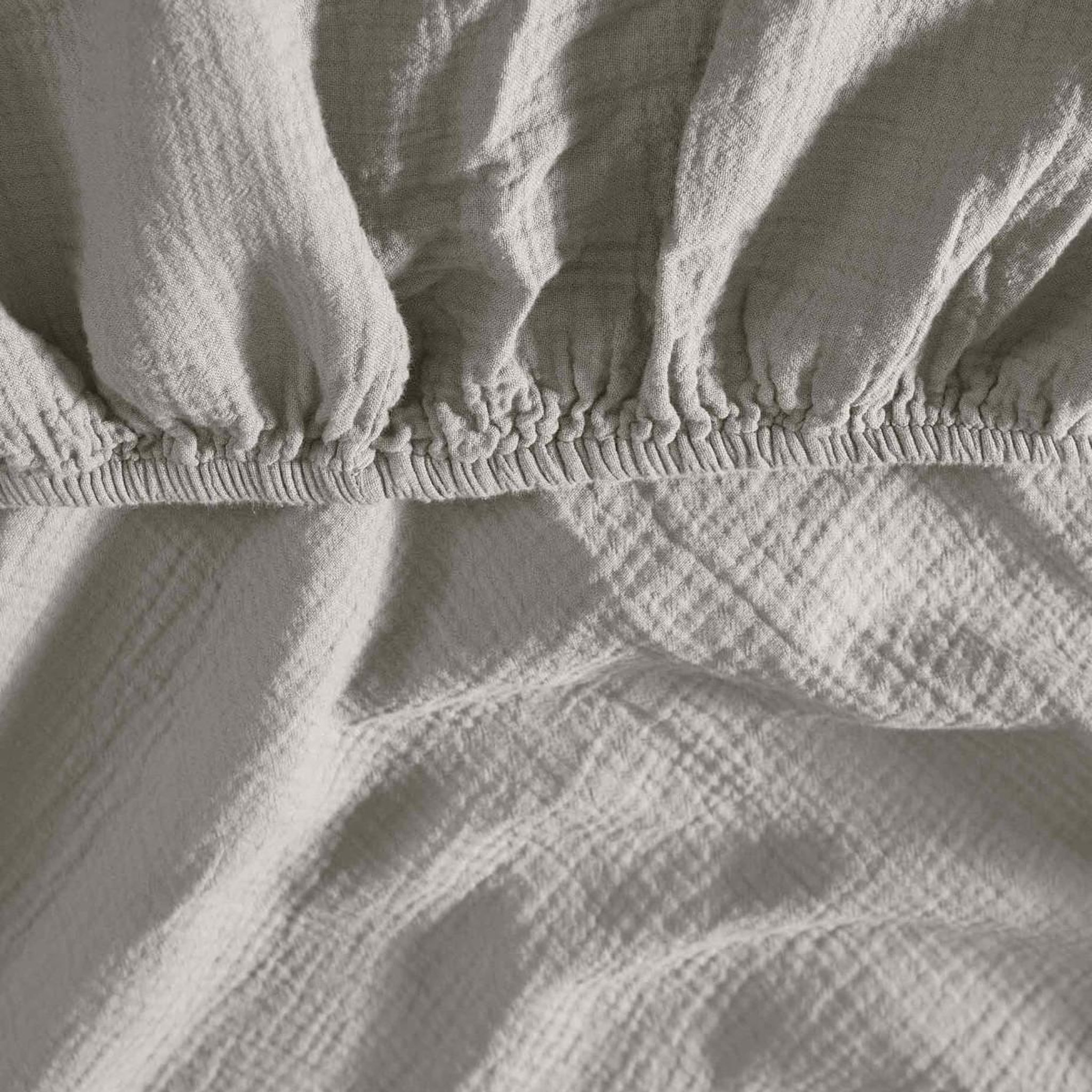 Voir la diapositive 3 : Sensei Maison Drap housse en gaze de coton bonnet 30 cm LOFT