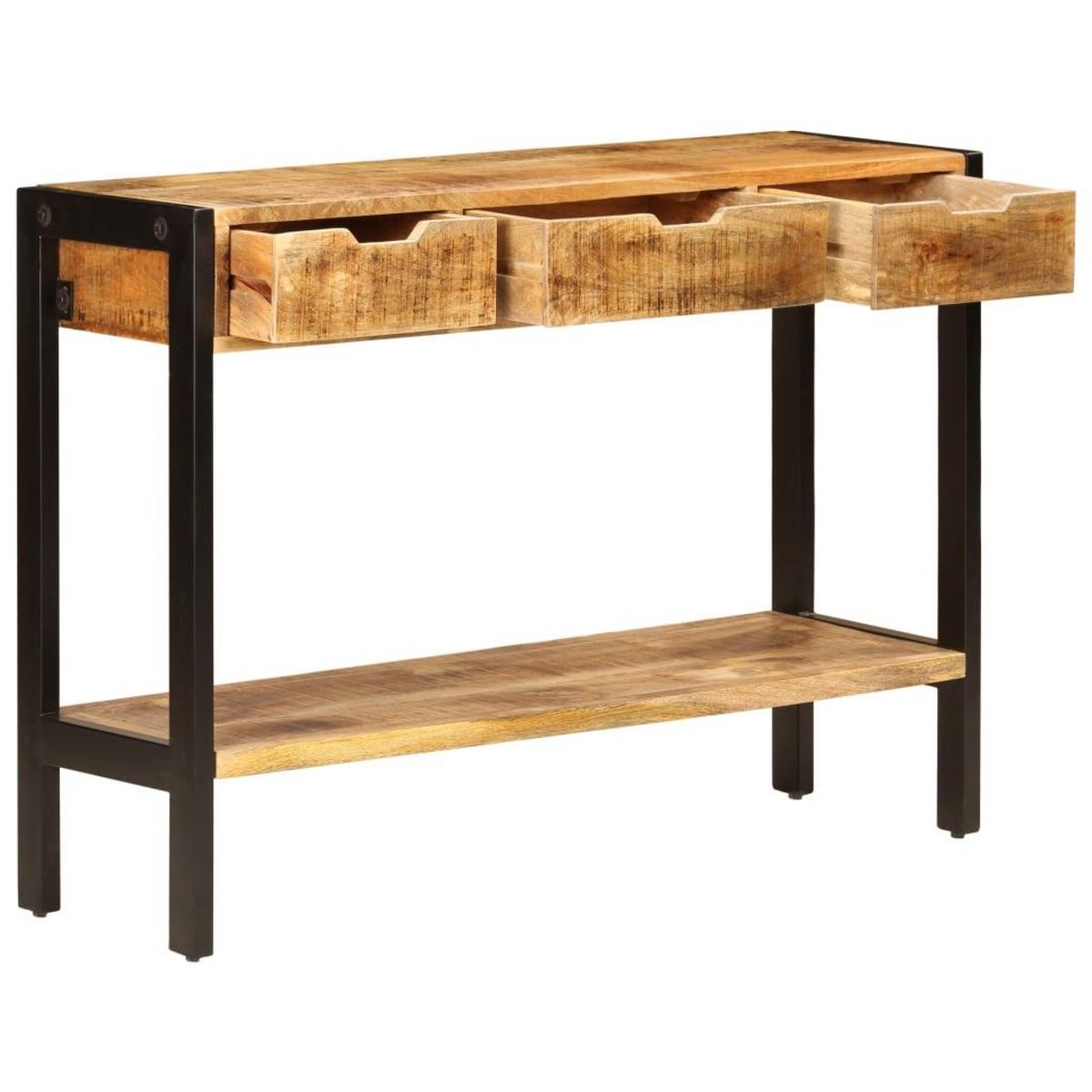 VIDAXL Buffet avec 3 tiroirs 110x35x75 cm Bois de manguier massif