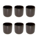 SECRET DE GOURMET Lot de 6 Tasses à Café  Terre Inconnue  10cl Marron