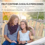 Voir la diapositive 4 : OUTSUNNY Banc suspendu 2 places charge max. 200 Kg - assise dossier à lattes, chaînes incluses - bois