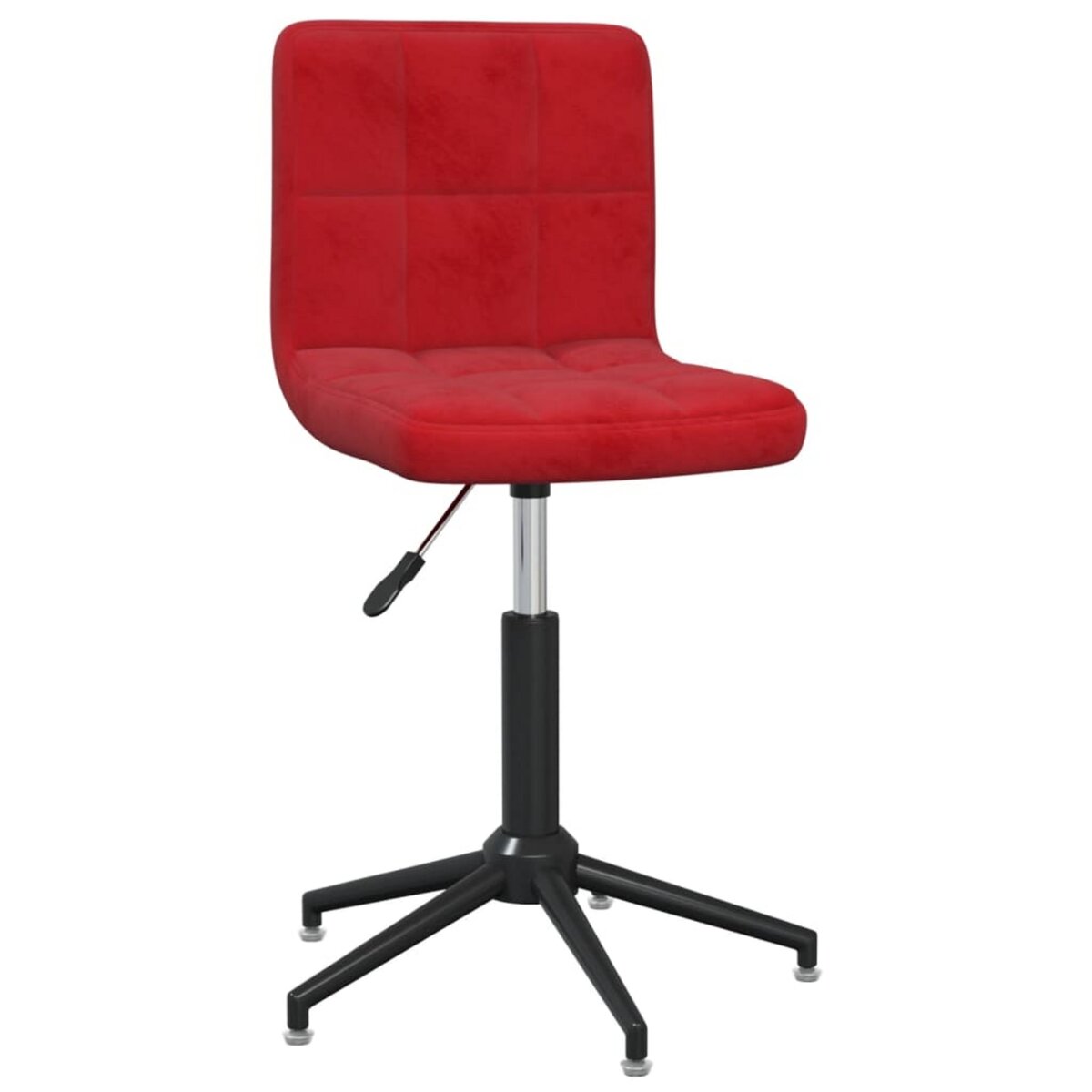 VIDAXL Chaise pivotante de bureau Rouge bordeaux Velours
