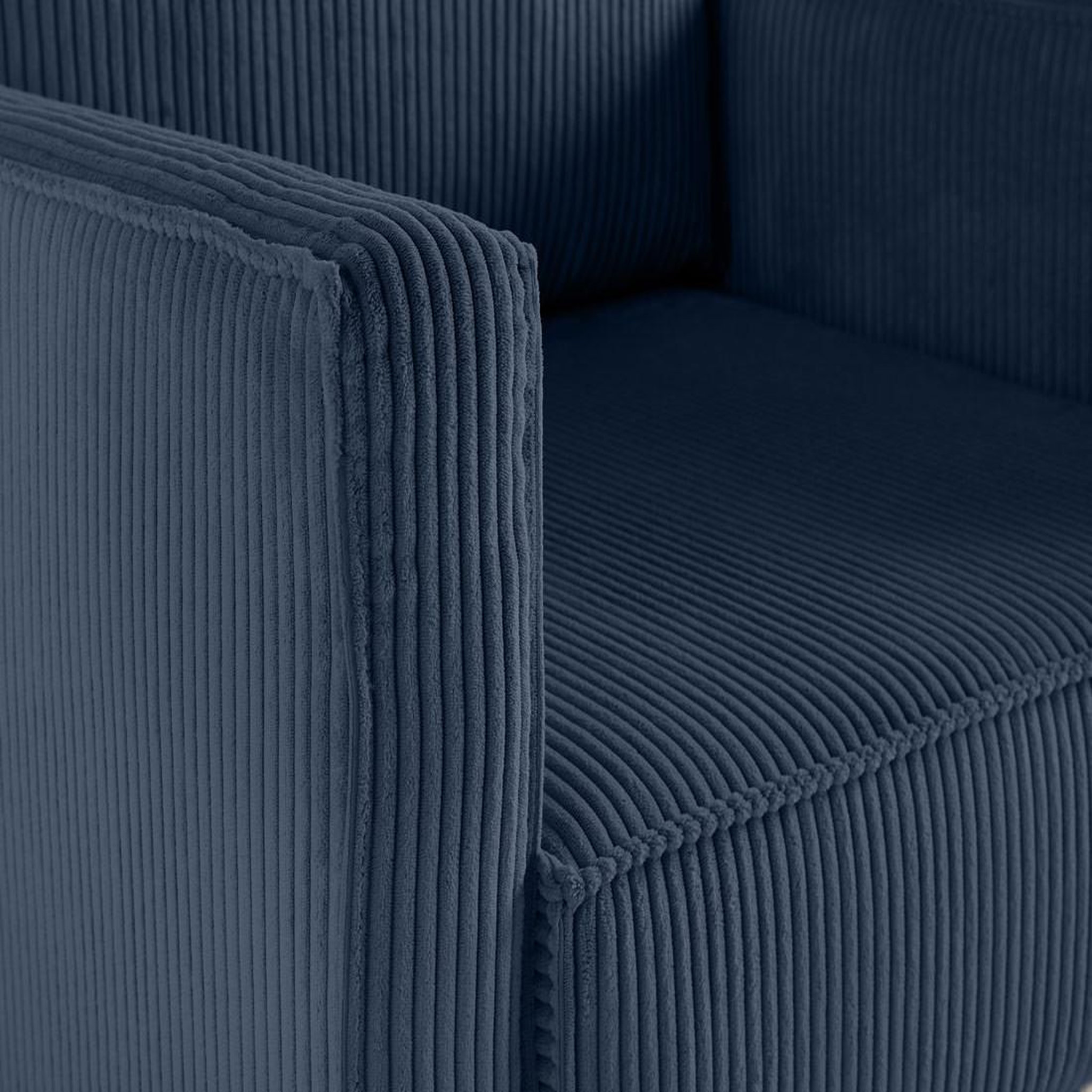 Voir la diapositive 2 : LISA DESIGN Charlie - fauteuil - pieds hauts - en velours côtelé