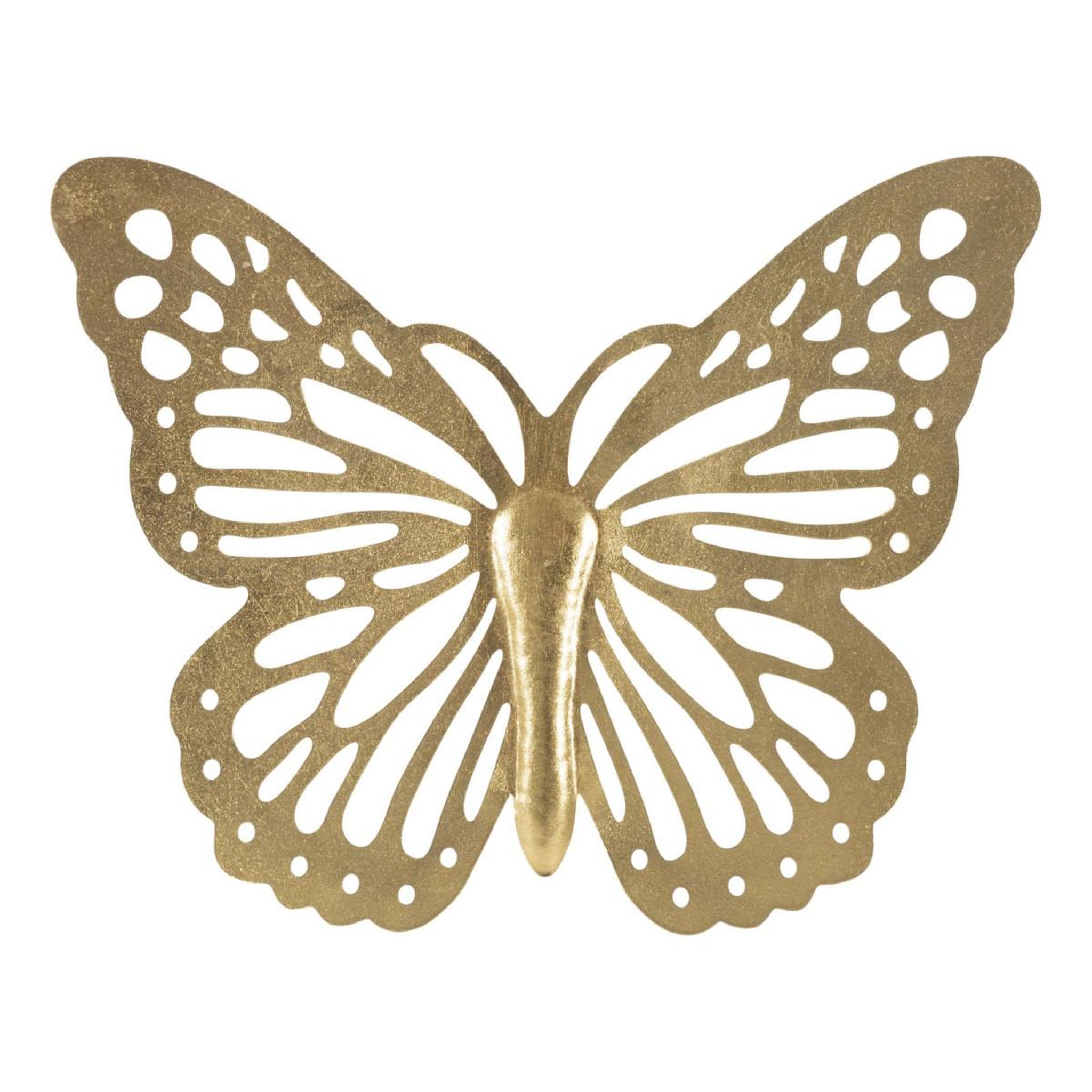 Paris Prix Décoration murale en métal  butterfly uni  43cm or
