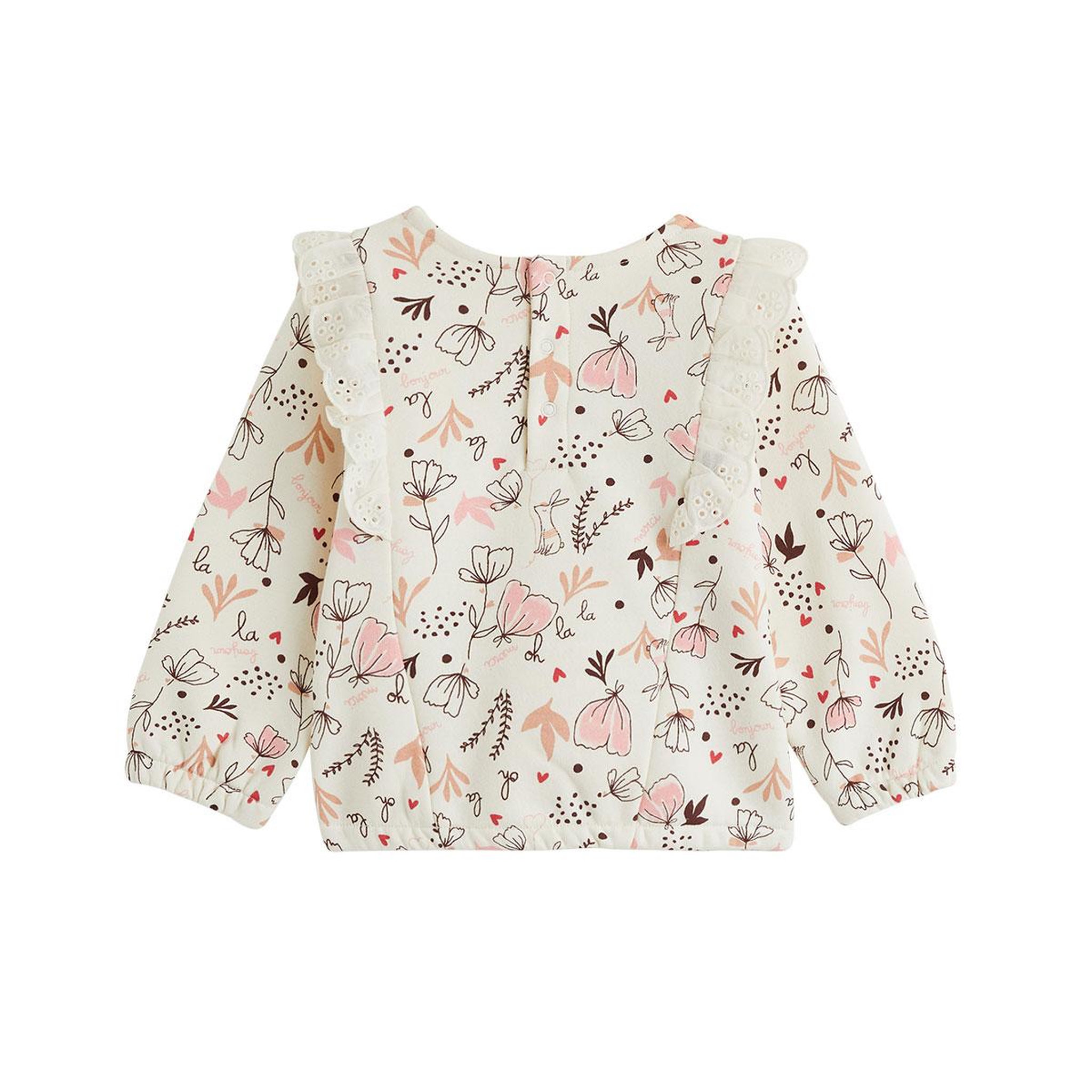 Voir la diapositive 2 : PETIT BEGUIN Sweat-shirt bébé en molleton aimée