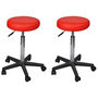 Voir la diapositive 1 : VIDAXL Tabourets de bureau lot de 2 Rouge 35,5x84 cm Similicuir