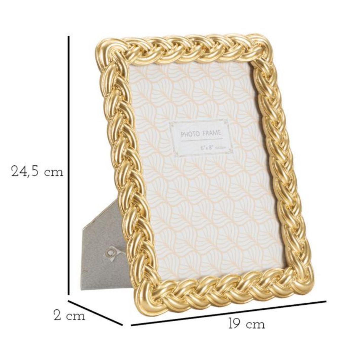 Paris Prix Cadre Photo Déco Tressé  Rope  15x20cm Or