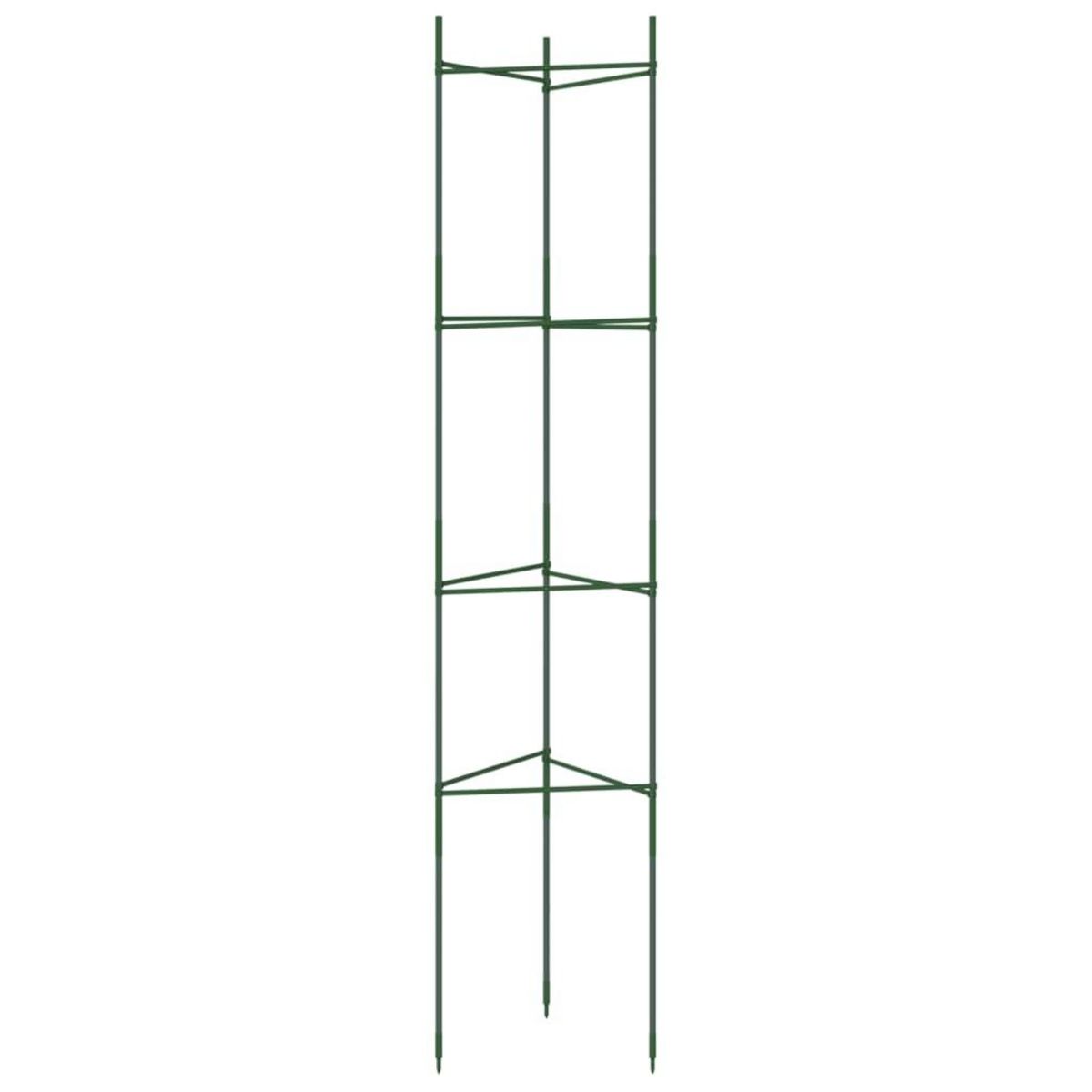 VIDAXL Cage a tomates 2 pcs 154 cm acier et PP