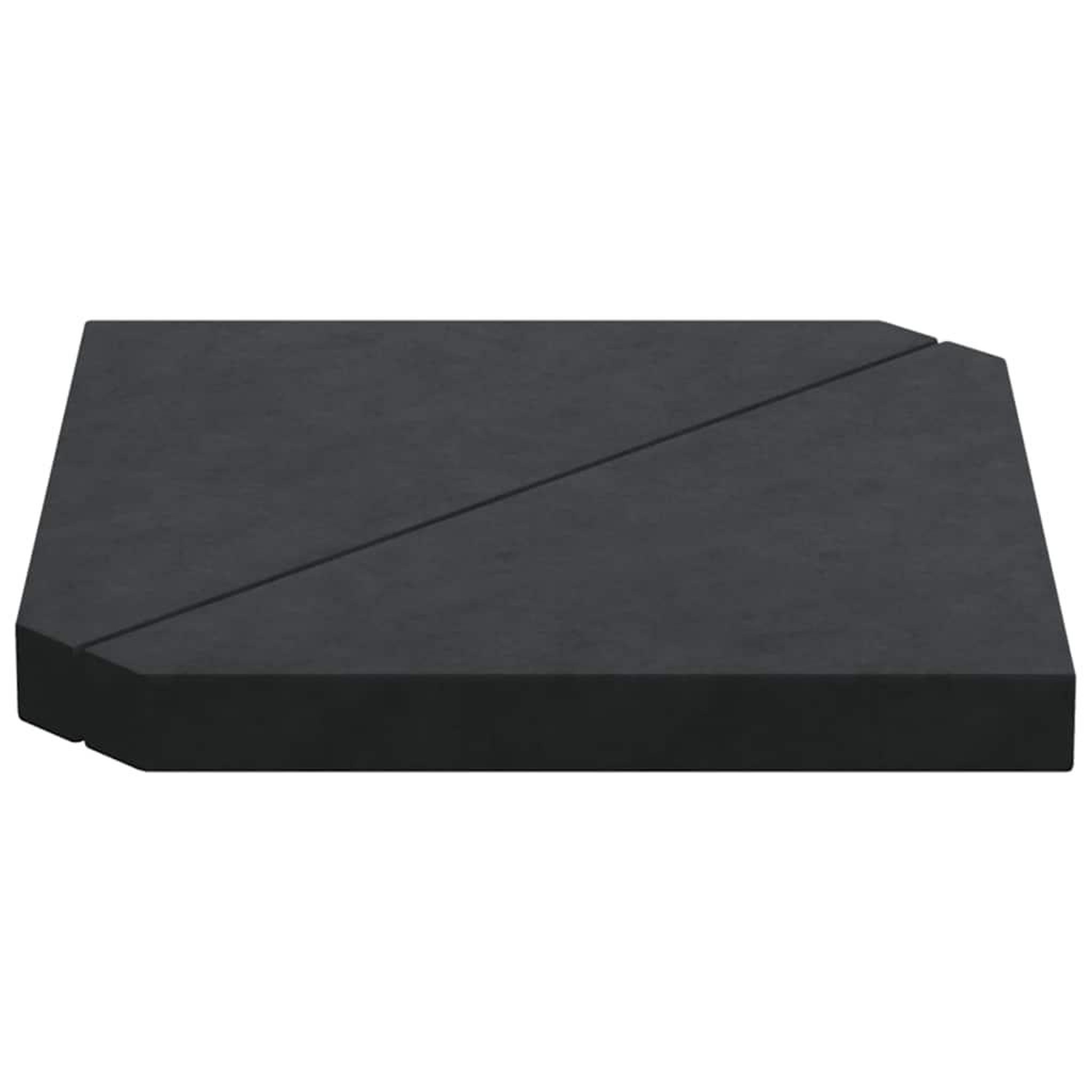 Voir la diapositive 5 : VIDAXL Plaques de poids de parasol 2 pcs triangulaire granit noir 14kg
