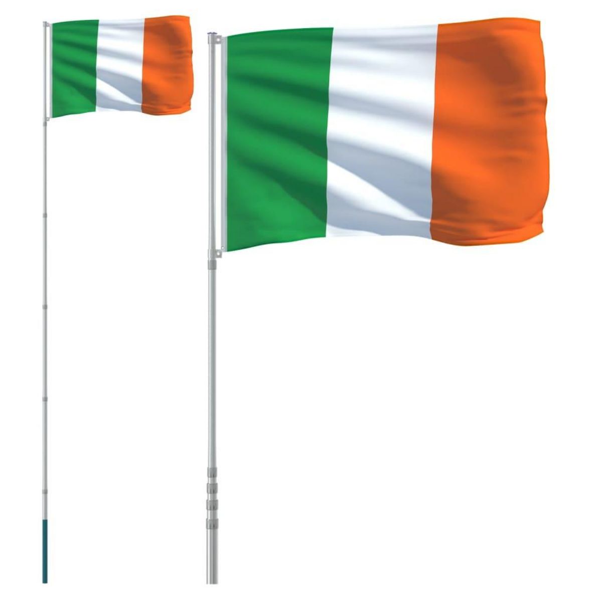 VIDAXL Drapeau de l'Irlande et mat 5,55 m Aluminium