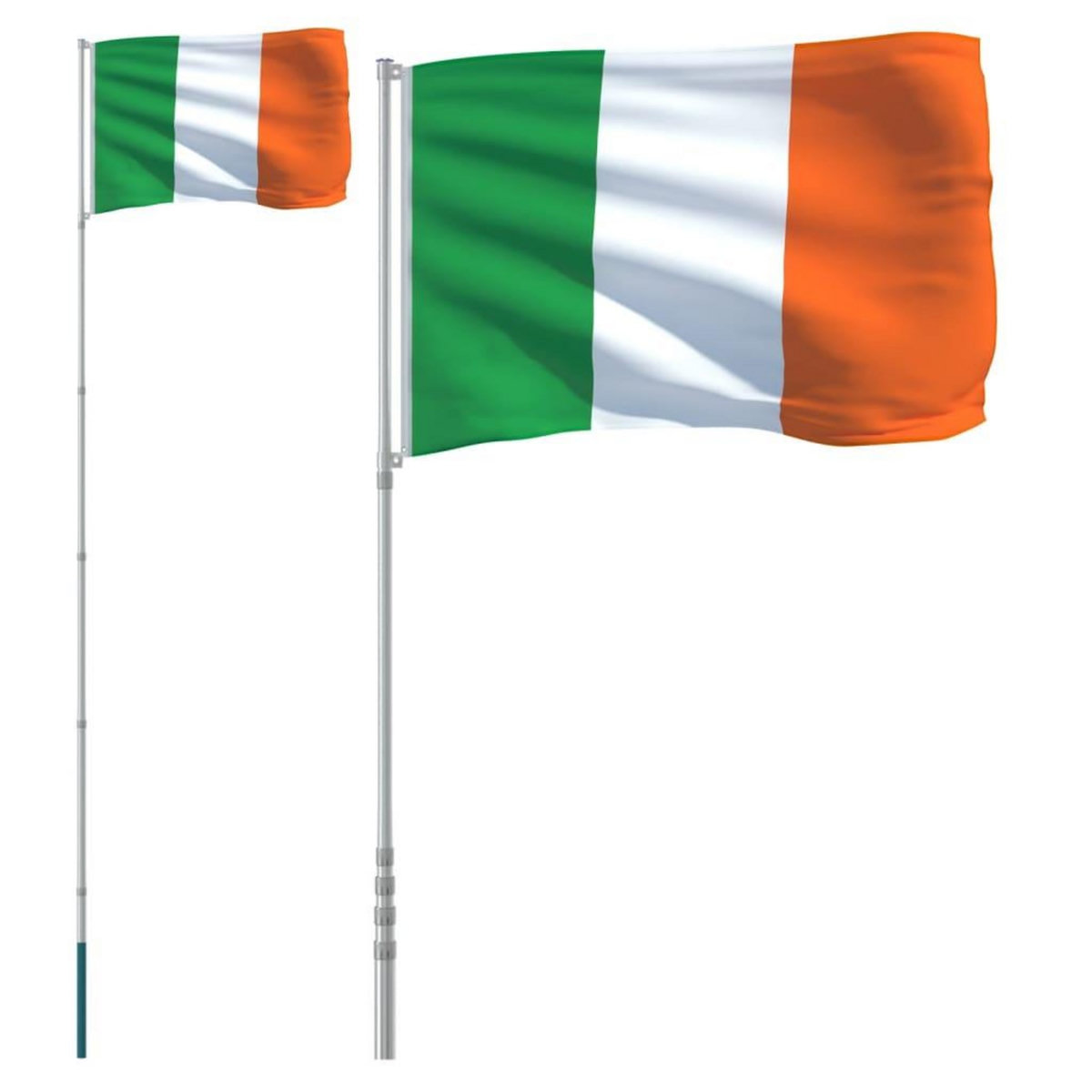 VIDAXL Drapeau de l'Irlande et mat 5,55 m Aluminium