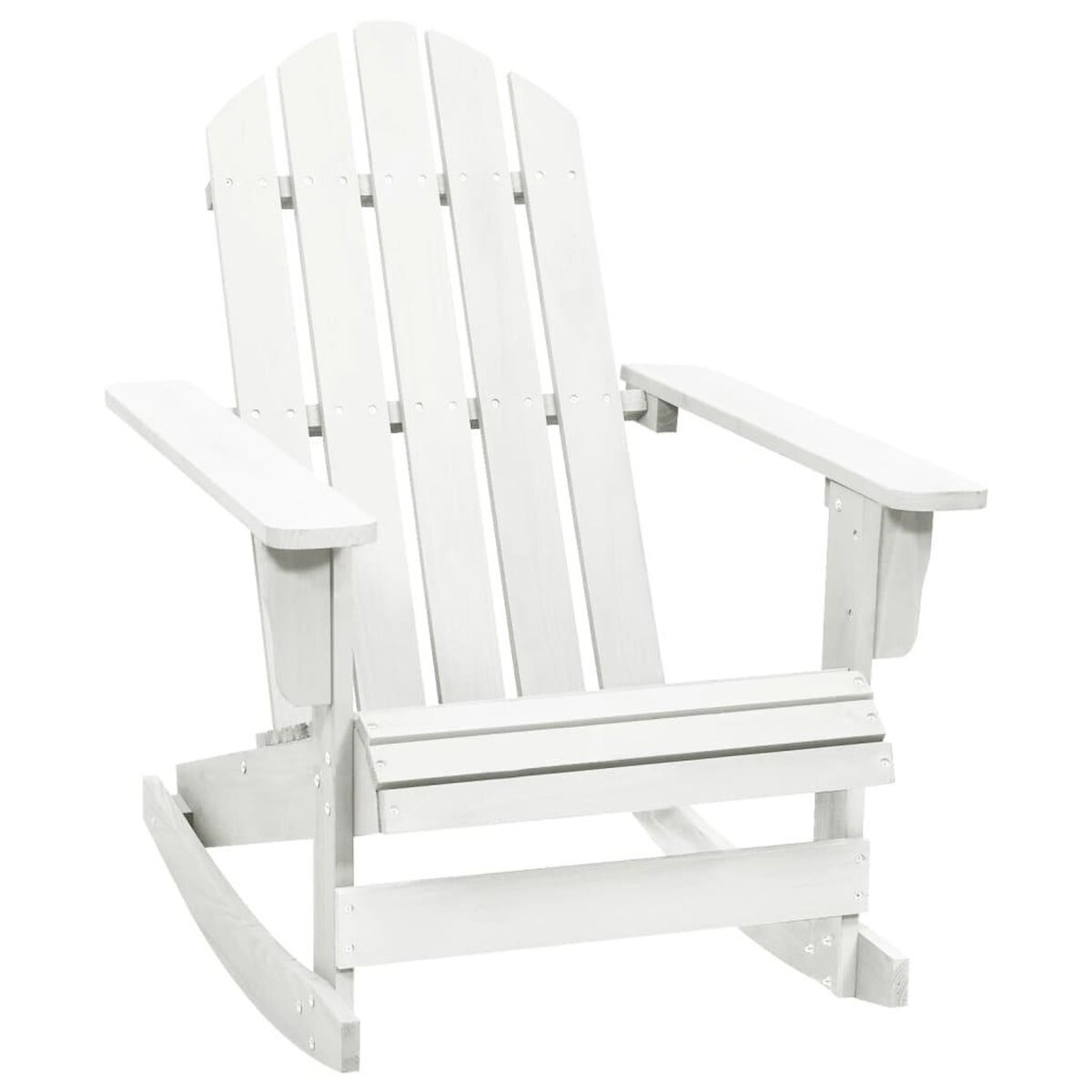 VIDAXL Chaise a bascule de jardin Bois Blanc