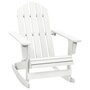 Voir la diapositive 1 : VIDAXL Chaise a bascule de jardin Bois Blanc