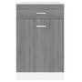 Voir la diapositive 5 : VIDAXL Armoire de plancher a tiroir Sonoma gris 50x46x81,5 cm