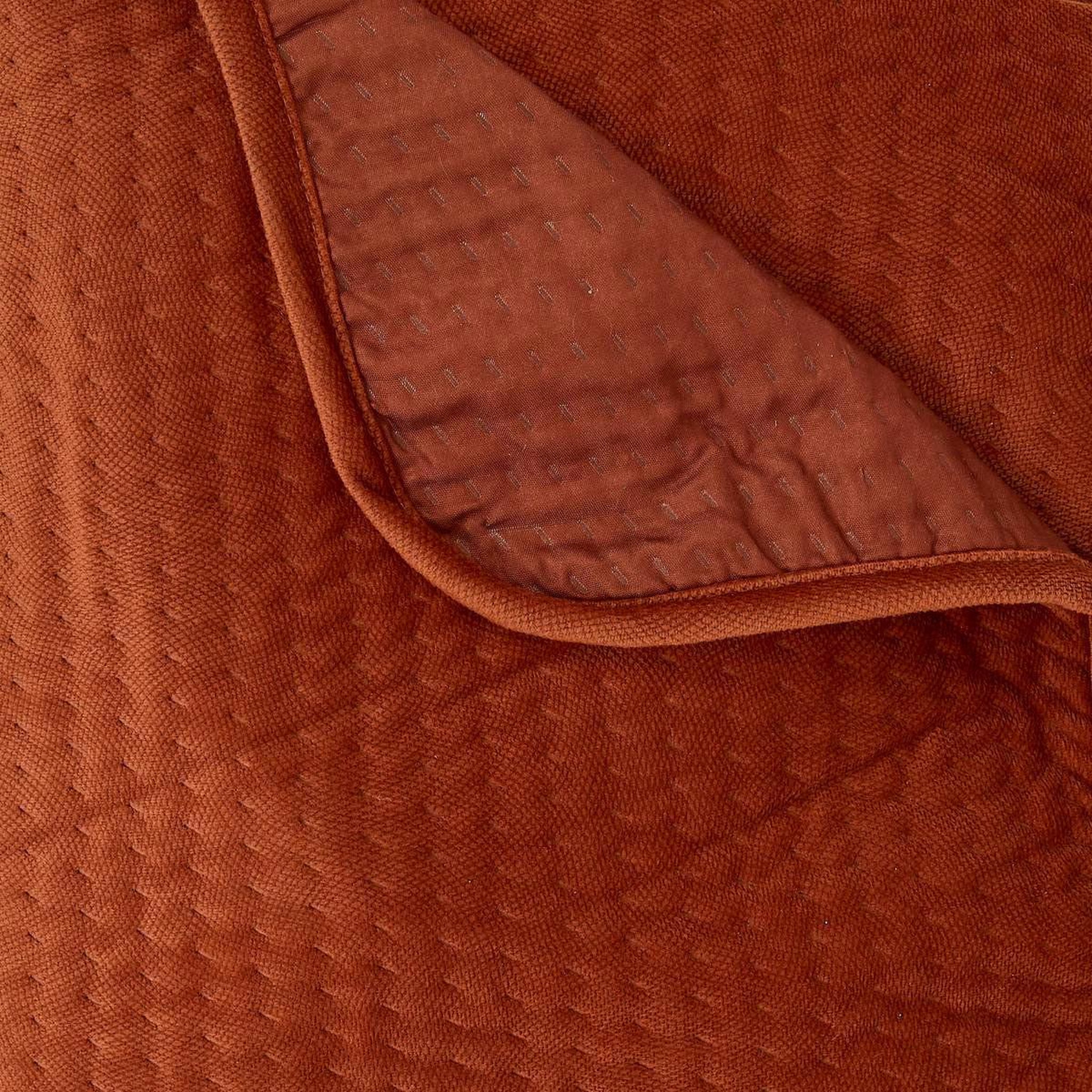 Voir la diapositive 4 : ATMOSPHERA Dessus de Lit & 2 Taies  Lilou  240x260cm Terracotta