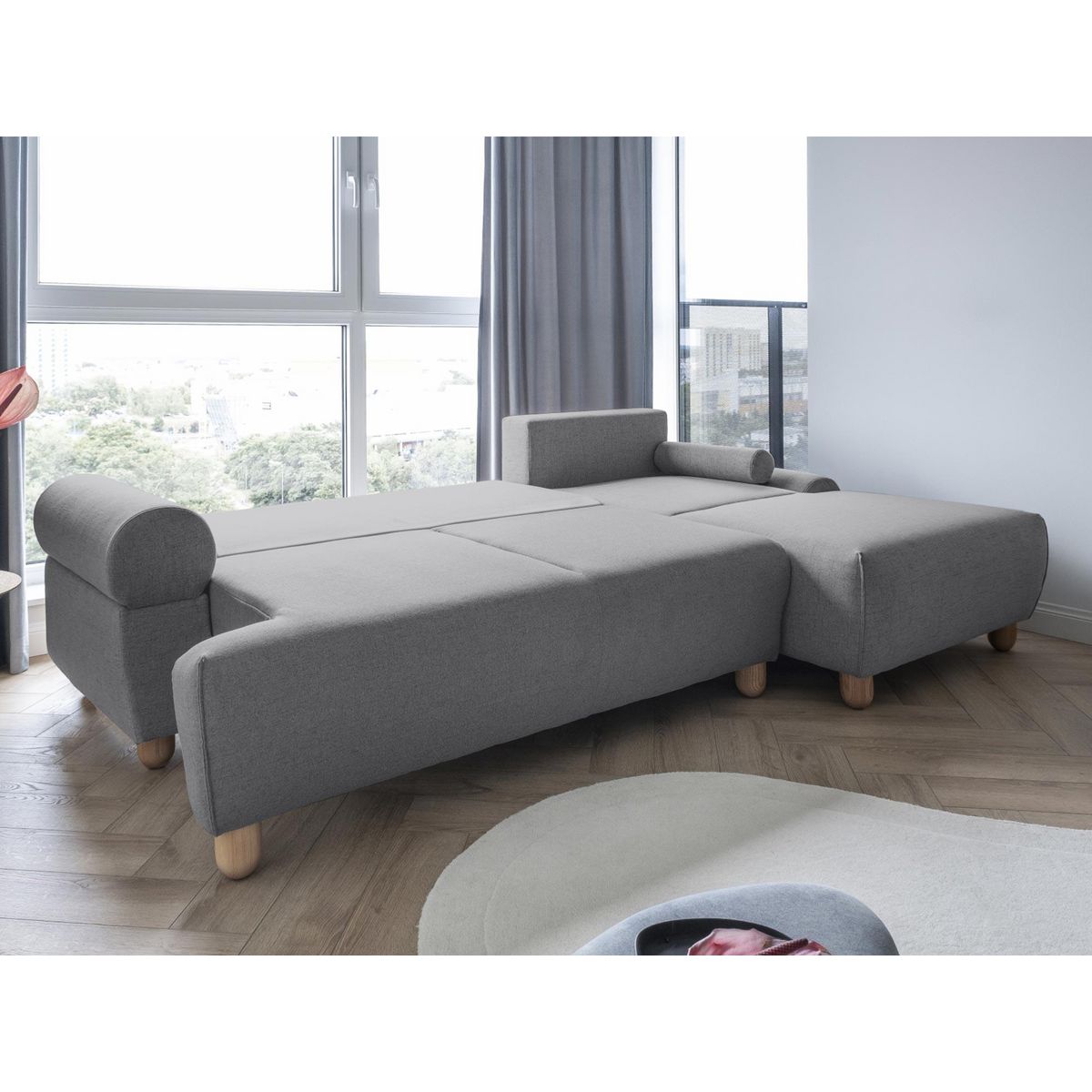 LISA DESIGN Onyx - canapé droit 2 places - en tissu mailles 3d