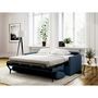 Voir la diapositive 5 : Canapé convertible 140 cm  système couchage express 3 places en tissu Gris clair ALICE 